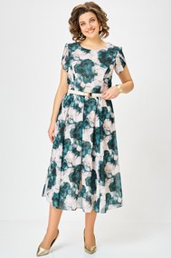 Модель 900.4 пудровый, принт «изумрудные цветы» Swallow