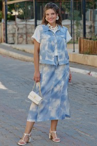 Модель 28833 молочный, синий VITTORIA QUEEN