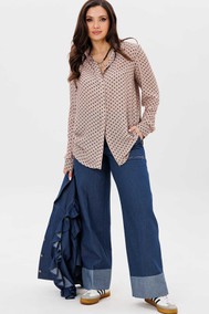 Модель 1149 бежевая/горошки MisLana