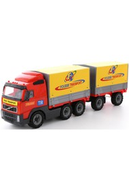 8732 Volvo, автомобиль бортовой тентовый с прицепом