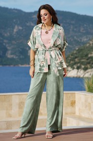 Модель 27913 зеленый меланж, принт VITTORIA QUEEN