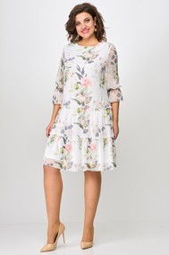 Модель 2328 молочный + цветы Moda-Versal