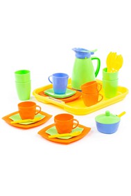 Набор детской посуды Алиса с подносом на 4 персоны