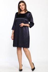 Модель 1458/3 Темно-синий с бежевым Горошки Lady Style Classic