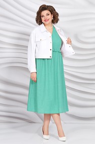 Модель 5417-4 бирюза+белый Mira Fashion