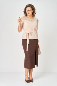 Модель 1637 Коричневый Орхидея Люкс