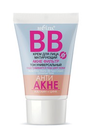 BB крем для лица матирующий Акне фильтр, тон универсальный 30 мл