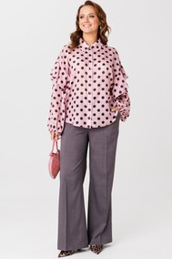 Модель 276 розовый с горохом+серый Мублиз