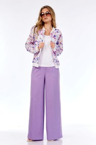 Модель 1236 лаванда + цветы Милора-стиль