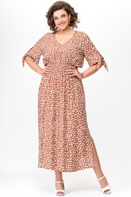 Модель 568-1 песочный в принт «белые камни» Swallow