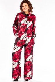 Модель 893 принт «цветы бордово-бежевые» Swallow