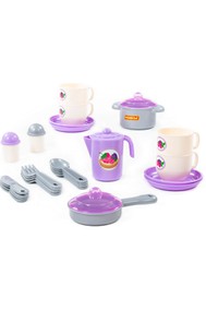 Набор детской посуды Хозяюшка на 4 персоны (V2) (28 элементов) (в сеточке)