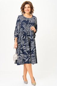 Модель 2164-1 синий узор Michel Chic