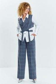 Модель 623 серая клетка+белый Euromoda