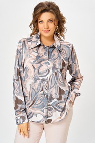 Модель 884 бежево-голубой принт Swallow