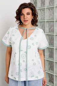 Модель 4164 шалфей на белом BegiModa