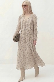 Модель 1835 бежевый/цветочный принт Lokka