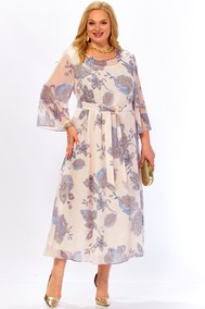 Модель 2470 бежевый, голубой принт Элль-стиль