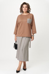 Модель 1362-2 коричневый + клетка Michel Chic