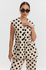 Модель 4451 белый+черный горох Vesnaletto