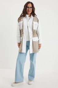 Модель 2692 белый+беж+голубой Магия Моды