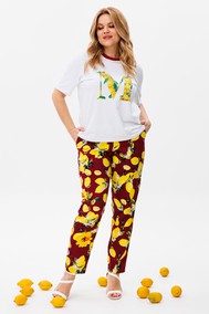 Модель 1380 бело-бордовый Michel Chic