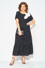 Модель 1528 черный в белый горох Лилиана