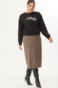 Модель 1358 черный+коричневый Орхидея Люкс