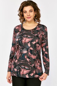 Модель 878.1 тёмно-коричневый, принт «коралловые стрекозы» Swallow