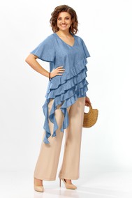 Модель 5696-2 синий+бежевый Mira Fashion