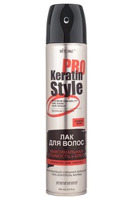 Keratin PRO Style ЛАК ДЛЯ ВОЛОС МАКСИМАЛЬНАЯ СТОЙКОСТЬ И БЛЕСК 300 мл