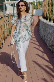 Модель 28983  белый/бирюзовый/ серо-синий VITTORIA QUEEN