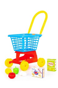 Тележка Supermarket №1 + набор продуктов №2 (в сеточке)