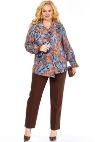 Модель 2398/2 коричневый, голубой принт. Элль-стиль