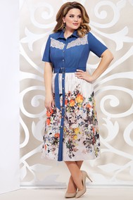 Модель 4916 синий+цветы Mira Fashion