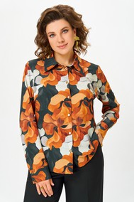 Модель 884.2 чёрно-рыжий принт Swallow