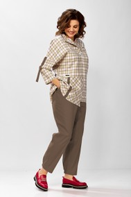 Модель 1438 клетка/шоколад Милора-стиль