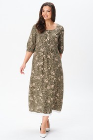 Модель 2254/170 Цветочный принт на темно-оливковом YOUR SIZE