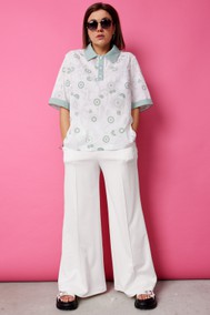 Модель 4132 шалфей на белом BegiModa