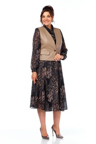 Модель 1380 черный + капучино(шоколадная зебра ) Милора-стиль