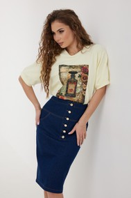 Модель 4391-3 молочный+принт Vesnaletto