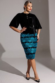 Модель 25-2623 черный+бирюза Мода-Юрс