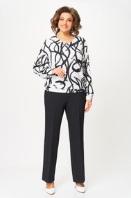 Модель 882 темно-синий/принт « молочная точка» Swallow