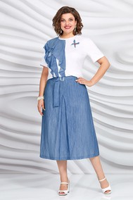 Модель 5423-2 белый+синий Mira Fashion