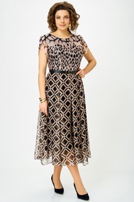 Модель 899 коричневый,  принт  «леопард, ромбы» Swallow