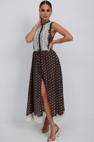 Модель 4461 коричневый+горох Vesnaletto