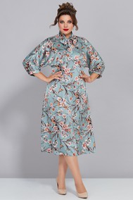 Модель 5451-2 цветы на голубом Mira Fashion