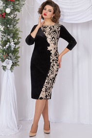 Модель 5495 черный с золотой вышивкой Mira Fashion