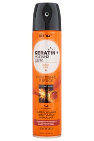 Keratin+жидкий шелк ЛАК ДЛЯ ВОЛОС ВОССТАНОВЛЕНИЕ И ЗЕРКАЛЬНЫЙ БЛЕСК 300 мл