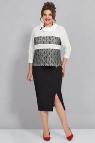 Модель 5457 белый с черным Mira Fashion